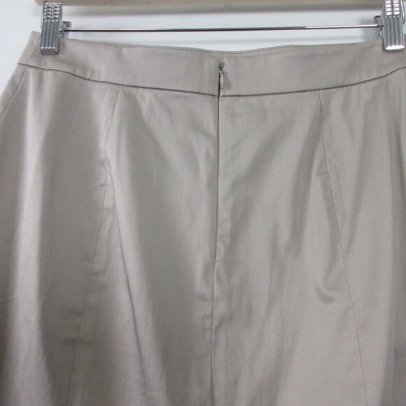Club Monaco Pencil Skirt 4 Beige Mini Cotton Blend Career Office Business 156 - Picture 5 of 8